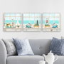 Wallity dr9009 Conjunto de 3 Pinturas Decorativas en Lienzo Multicolor